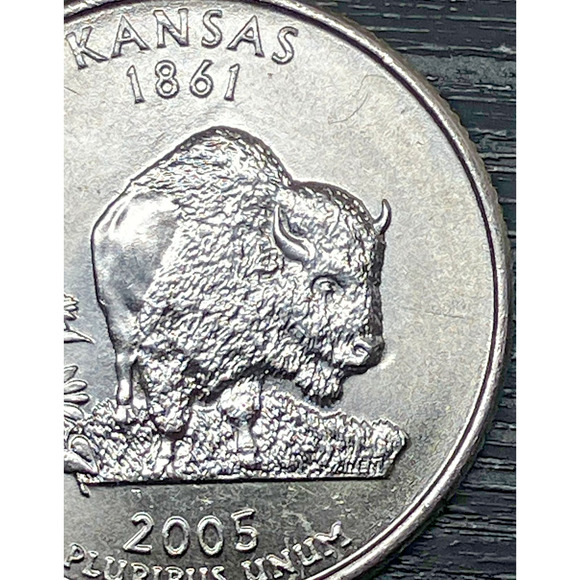 2005-D Kansas State Quarter Clad Proof-like Smooth Frosty Surface - Picture 7 of 16